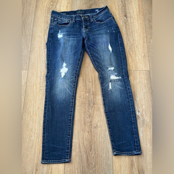 Lucky Brand Sienna Slim Boyfriend Orta Premium Distressed Jeans Size 0/25 - Picture 1 of 15